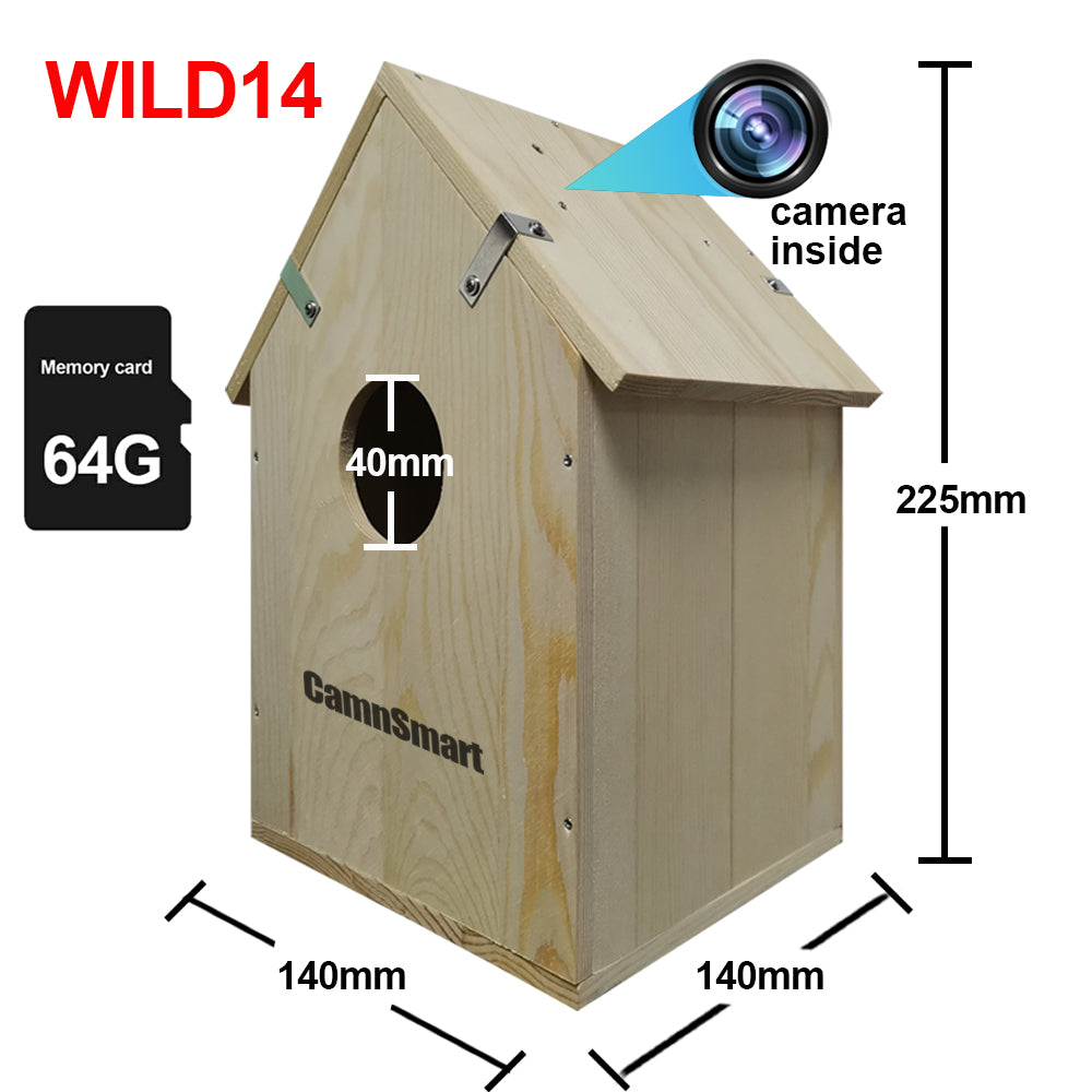 CamnSmart Wild Bird House with WiFi FHD Camera